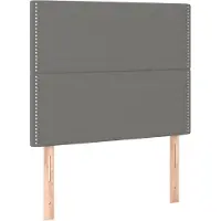 vidaXL Hoofdbord donkergrijs 90x5x118/128 cm stof