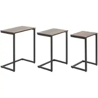 Zenzee Bijzettafel - Tafel - set van 3 - Industrieel ontwerp - 45 x 30 x 60 cm