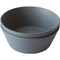 Mushie zzz Mushie Set 2 Bowls Rond | Smoke