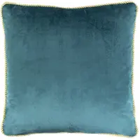 Mars & More kussen fluweel goud petrol 45x45cm