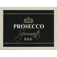 Mars & More Schootkussen Prosecco zwart 43x33x9cm zwart Hout Dienblad