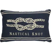 Mars & More gobelin kussen navy platte knoop 30x45cm*