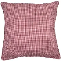 Mars & More kussen katoen donker rood ruit 55x55cm