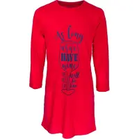 Temptation dames nachthemd - maat S - lange mouw - Wine - rood