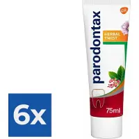 Parodontax Herbal Twist - Tandpasta - tegen bloedend tandvlees - 75 ml - Voordeelverpakking 6 stuks