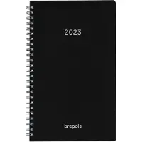 Brepols Breform Polyprop dagagenda met uurindeling 2027 zwart (1 dag per pagina) 6-talig