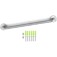 Intirilife Geborsteld roestvrij stalen handdoekenrek lengte 60cm 19mm diameter - handdoekenrek bad handdoekenrek badkamer sauna keuken