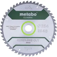 Metabo cordless cut wood - classic 628690000 Cirkelzaagblad 254 x 30 mm Aantal tanden: 48 1 stuk(s)
