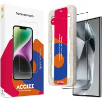Accezz Gehard Glas Full Cover Screenprotector met applicator voor de Samsung Galaxy S24 Ultra