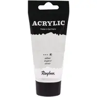Rayher Hobby Zilveren acrylverf/hobbyverf op waterbasis 75 ml - Hobbyverf