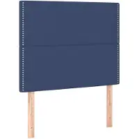 vidaXL Hoofdbord blauw 100x5x118/128 cm stof