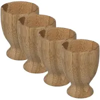 Secret De Gourmet Eierdopje - 6 stuks - Bamboe - 7,5 cm - Eierdopjes