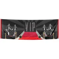Boland VIP/Hollywood/Oscar versiering feest thema banier vlag - 74 x 220 cm - Feestbanieren