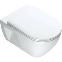Catalano Sfera Eco Wandcloset Newflush CataGlaze+ 54,5cm Zonder Zitting - Glans Wit - Keramiek - Toiletten, Hangtoiletten - 8055348936896