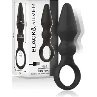 BLACK&SILVER BLACK & SILVER | Black and silver - Ozzy Powerful Anal Plug Silicone | Anal Vibrator | Sex Toy for Couples | Vibrator | Sex Toy for Man | Vibrating Buttplug | Sex Toy for Woman | Buttplug
