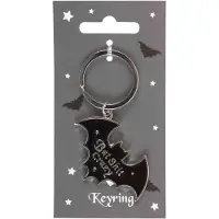 Something Different - Bat Shit Crazy Keyring Sleutelhanger - Zwart