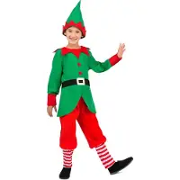 MOM Elf Kids Costume Rood 5-6 Years Kinderen