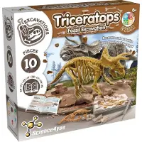 Science 4 You Science4you Triceratops Opgravingsset - Experimenteerdoos Archeologie & Paleontologie - Dinosaurus Opgraafkit - Dino Speelgoed