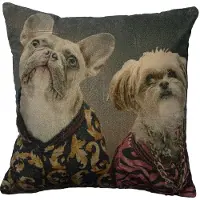 Mars & More kussen fluweel preppy honden 45x45cm*