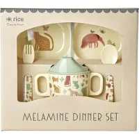 Rice Geschirr-Set - Melamin - 4 st. - Sweet Jungle Print - - One Size - Geschirr-Sets