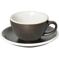 Loveramics Cappuccino kopje met een schoteltje Egg Gunpowder, 200 ml