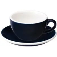 Loveramics Cappuccino kopje met een schoteltje Egg Denim, 200 ml