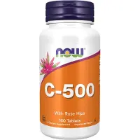 NOW,NOW Foods,NOW,NOW Foods Vitamine C-500 with Rose Hips - 100 tabl