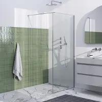 Brauer Season Inloopdouche 90x200cm Met Muurprofiel Omkaderd - Rvs - Veiligheidsglas - Douche, Douchewanden, Inloopdouche, Vaste Wand - 8720724514998