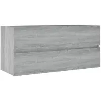 vidaXL Wastafelkast 100x38,5x45 cm bewerkt hout grijs sonoma eiken