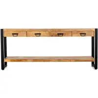 Benoa Sidetable Britt Mangohout en Metaal 180 cm - Naturel