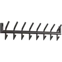 AnLi Style Garderobe 2x8 haaks ronde buis (Grijs, 78x10x18.5cm)