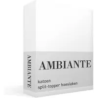 Ambiante Katoen - Splittopper Hoeslaken - 140x200 - Wit