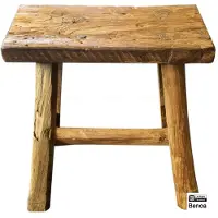 Benoa Blora Old Teak Bench 40-50 cm (Naturel, 45x45x20cm)