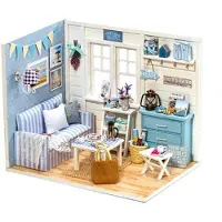Kik DIY Modelbouw Woonkamer - Miniatuurhuisje Fresh Sunshine - Miniatuur Bouwpakket