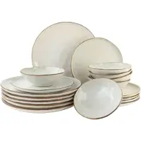 OTIX Serviesset - Bordenset - 18-Delig - 6 Persoons - Beige - Keramiek - LILY