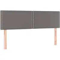 vidaXL Hoofdborden 144x5x78/88 cm kunstleer grijs