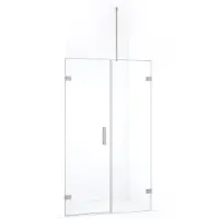 Maxaro Diamond Douchedeur | 105 cm Rvs Helder glas Draaideur | Douchedeur glas | Glazen Douchedeur | Nisdeur Douche