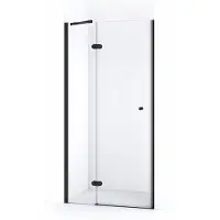 Maxaro Amber Douchedeur 100cm Mat Zwart Helder Glas Draaideur | Douchedeur glas | Glazen Douchedeur | Nisdeur Douche