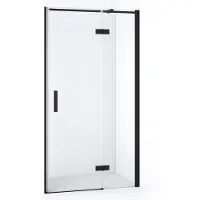 Maxaro Diamond Douchedeur | 90 cm Mat zwart Helder glas Draaideur | Douchedeur glas | Glazen Douchedeur | Nisdeur Douche