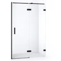 Maxaro Diamond Douchedeur | 110 cm Mat zwart Helder glas Draaideur | Douchedeur glas | Glazen Douchedeur | Nisdeur Douche