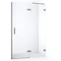 Maxaro Diamond Douchedeur | 120 cm Rvs Helder glas Draaideur | Douchedeur glas | Glazen Douchedeur | Nisdeur Douche