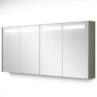 Maxaro Spiegelkast Met Verlichting Modulo 157,6x70cm Saliegroen Badkamer Spiegelkast | Spiegelkast Badkamer | Spiegelkast met Verlichting