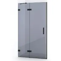 Maxaro Diamond Douchedeur 100cm Mat Zwart Rookglas Draaideur | Douchedeur | Douchedeur Draaibaar | Douchedeur op maat
