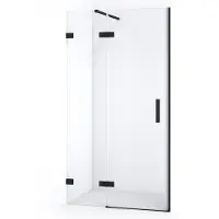 Maxaro Diamond Douchedeur 100cm Mat Zwart Helder Glas Draaideur | Douchedeur | Douchedeur Draaibaar | Douchedeur op maat