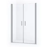 Maxaro Diamond Douchedeur | 120 cm Chroom Helder glas Pendeldeur | Douchedeur glas | Glazen Douchedeur | Nisdeur Douchewand
