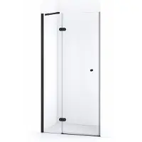 Maxaro Zwarte Douchedeur 90cm Mat Zwart Helder Glas Draaideur 200cm Hoog 6-8mm Veiligheidsglas Douchedeur | Glazen Douchedeur | Nisdeur Douche