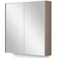 Maxaro Spiegelkast Met Verlichting Modulo 70x70cm Taupe Badkamer Spiegelkast | Spiegelkast Badkamer | Spiegelkast met Verlichting
