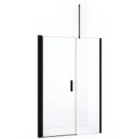 Maxaro Diamond Douchedeur | 140 cm Mat zwart Helder glas Draaideur | Douchedeur glas | Glazen Douchedeur | Nisdeur Douche