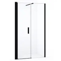 Maxaro Diamond Douchedeur | 120 cm Mat zwart Helder glas Draaideur | Douchedeur glas | Glazen Douchedeur | Nisdeur Douche
