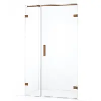 Maxaro Diamond Douchedeur | 115 cm Koper Helder glas Draaideur | Douchedeur glas | Glazen Douchedeur | Nisdeur Douche